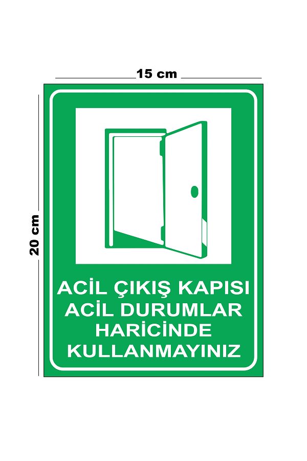 Lucena-Metal Emergency Exit Door Not Use in Case of Emergency Outside 15cm X 20cm Warning Sign Directional 1