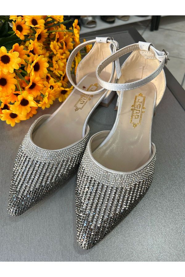 JENA-2025 Model Pointed Toe Flat Sole Marble Color Transition Very Comfortable and Stylish Evening Daily Trendy Model 1