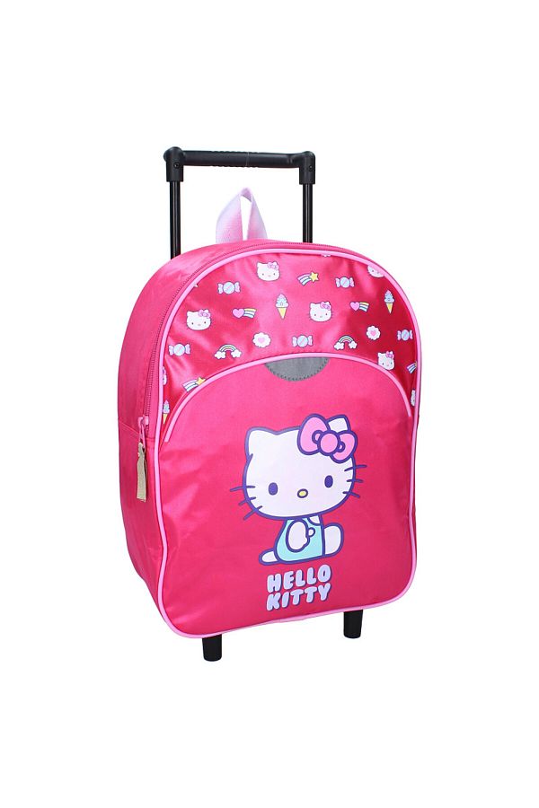 Hello Kitty-Multicolored trolley, one compartment, 33x25x12 cm, adjustable straps, Follow The Rainbow Hello Kitty 1