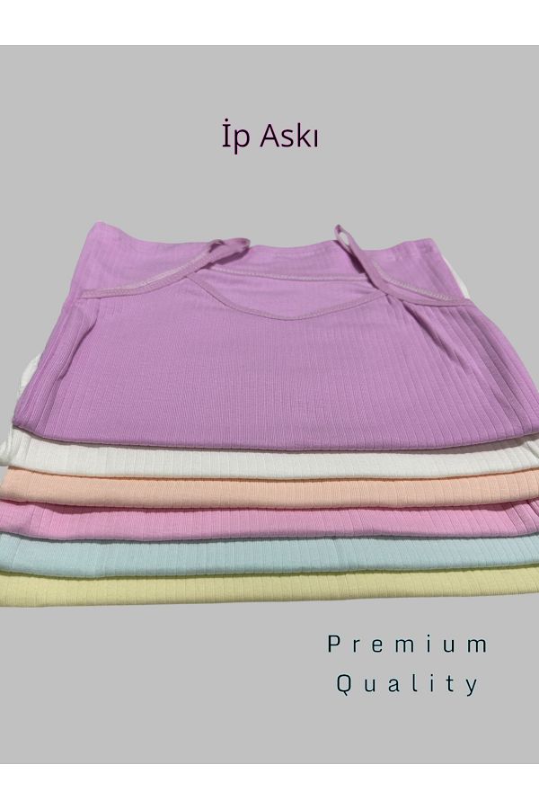 Kossiga-Girl's Premium Quality Rope Strap Tank Top Pack of 6 1