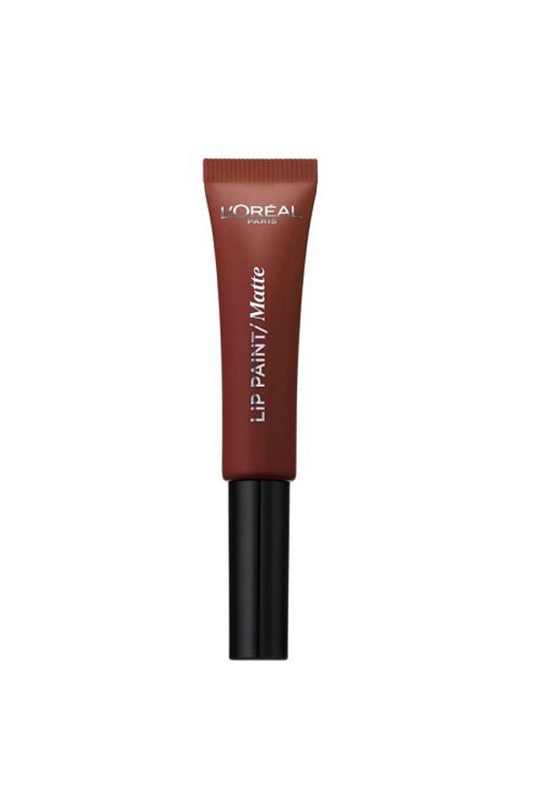 L'Oreal Paris-Tekutá rtěnka Loreal Lip Paint Matte, odstín 213 Stripped Brown 1