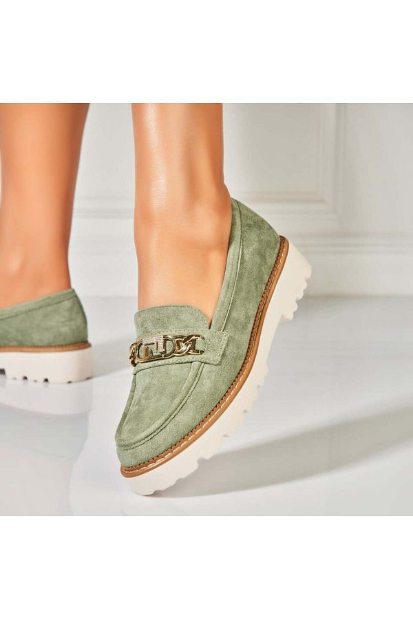 Joana-Women's Casual Green Shoes Made of Eco-Leather Ajay 1