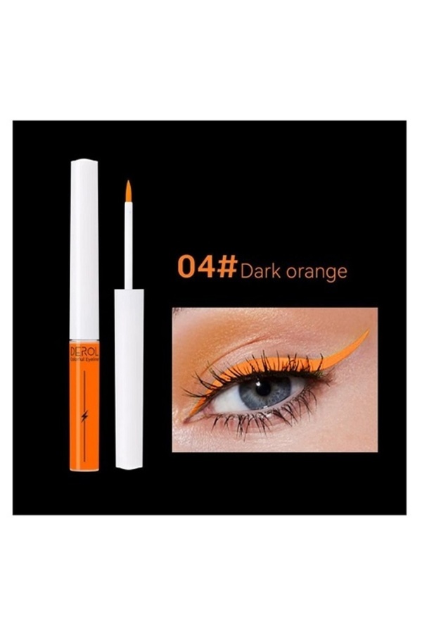 DEROL-Colored eyeliner, Derol, Liquid Eyeliner, 04 Dark Orange, 4 ml 1