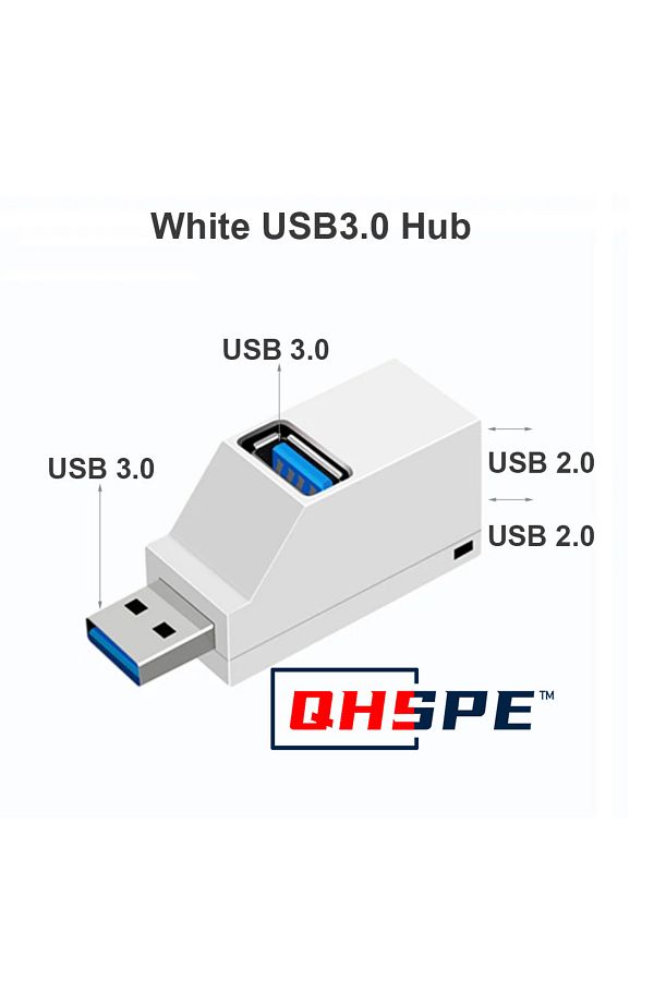 Choice-White USB 3.0 For PC Laptop, USB 3.0 HUB Adapter Extender for USB 3.0 Card Reader, Hi-Speed USB 2.0, 1