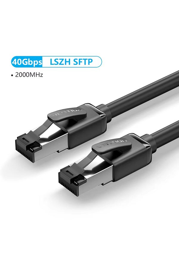 Choice-كابل إيثرنت دائري LSZH SFTP Vention Cat8 بطول 2 متر STTP 40 جيجابت في الثانية 2000 ميجاهرتز Cat 8 RJ45 سلك توصيل شبكة LAN 1