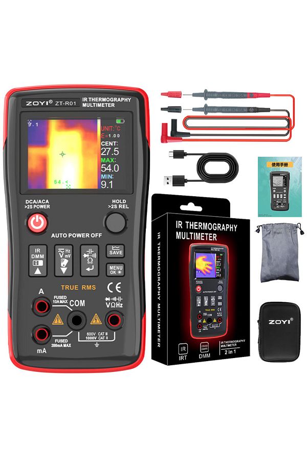 Choice-ZT-R01 package2 ZT-R01 portable thermal imager multimeter 2-in-1 function floor heating water leakag 1