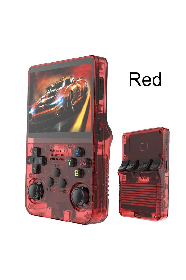BOYHOM-256G Transparent red Retro R36S 256G Handheld Game Console Linux System 3.5Inch IPS Screen Portable 1