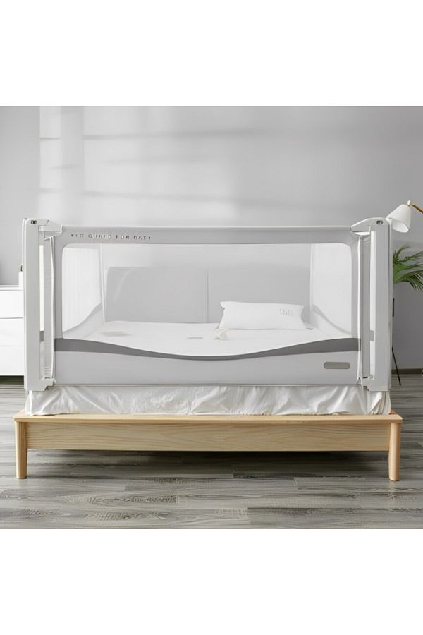 Chock chick-Premium XXL bed side protection, adjustable height 81-96 cm, 150 cm, Light gray 1