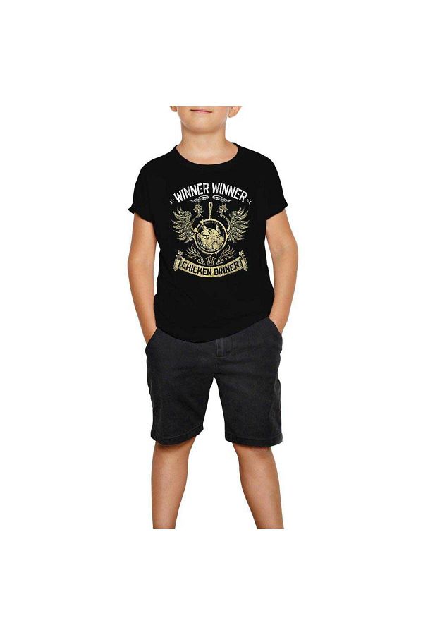 Z zepplin-Tricou negru pentru copii PUBG Winner Winner Pioneer 1