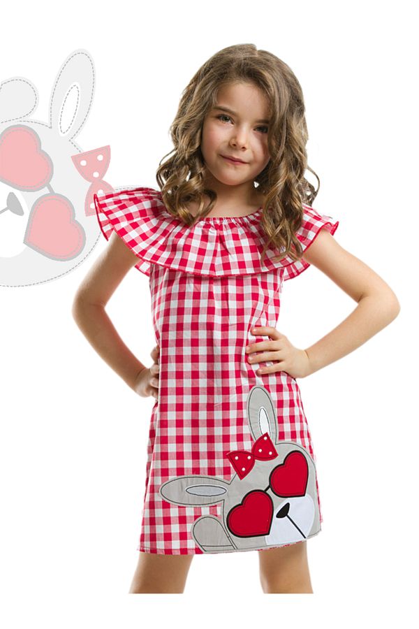 Denokids-Szív szemüveges lány kockás nyári ruha 1