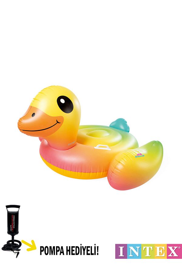 hediyecik-İntex Duck Island Large Size Pool and Sea Bed Set 160X118 cm 1