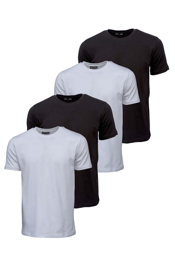 FRANCO RENZO-Crew Neck 4-Piece Regular Fit Lycra Cotton T-Shirt 1