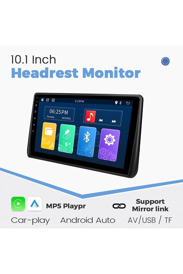 Choice-TZ-M1 10.1" Car Headrest with Monitor IPS 1280*720 Display Support Carplay Android auto Mirror Lin-k 1