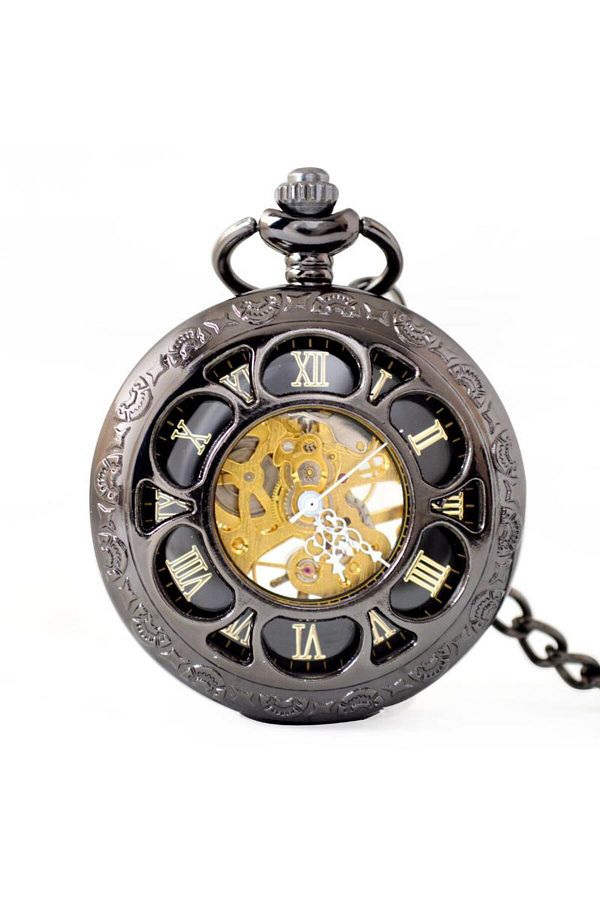 valkyrie-Wind-Up Mechanical Skeleton Chain Pocket Watch 1