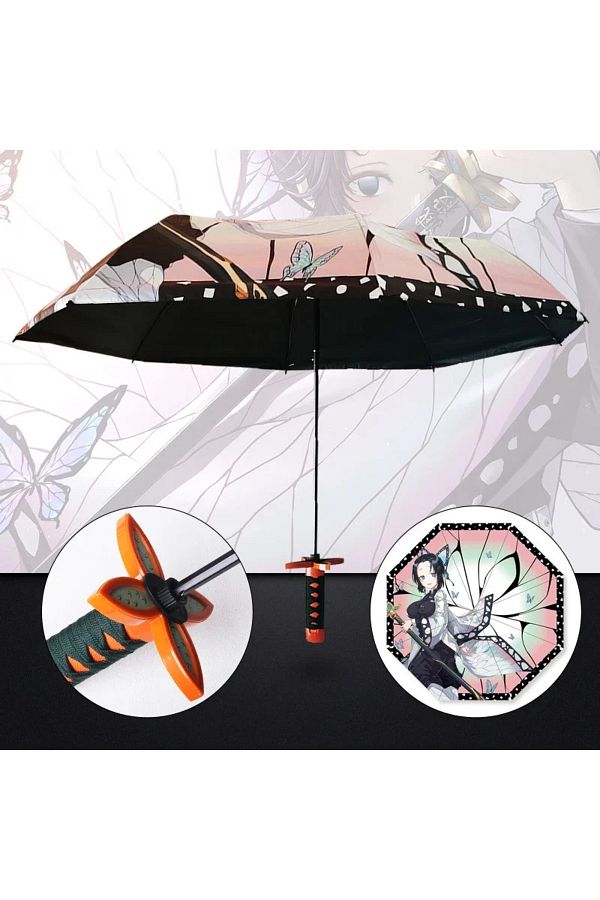 Choice-Kochou Shinobu Demon Slayer Kokushibo Katana Umbrella 3-folding Kimetsu No Yaiba Tanjirou Anime Swor 1