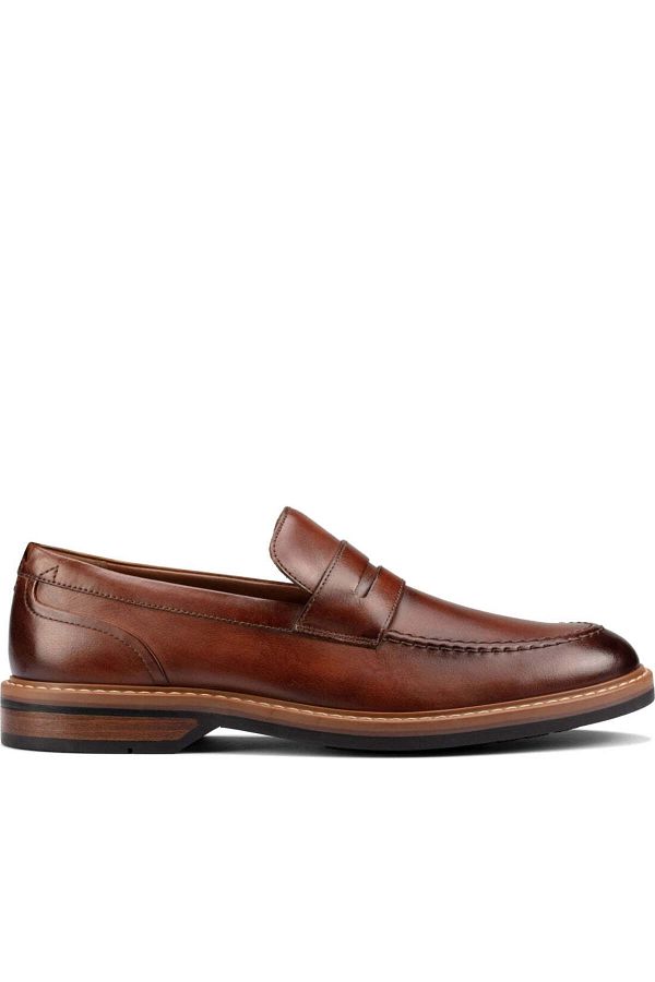 CLARKS-Clarks Brown Loafers Mens Shoes 1