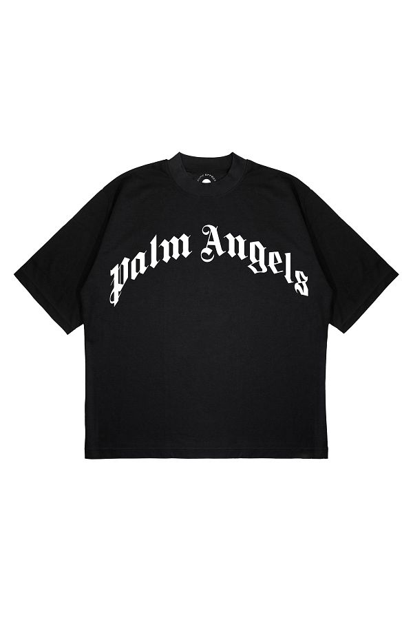 PURE EFFECT-Unisex Palm Angels Classic Printed Boxy Fit Thick Fabric T-Shirt 1