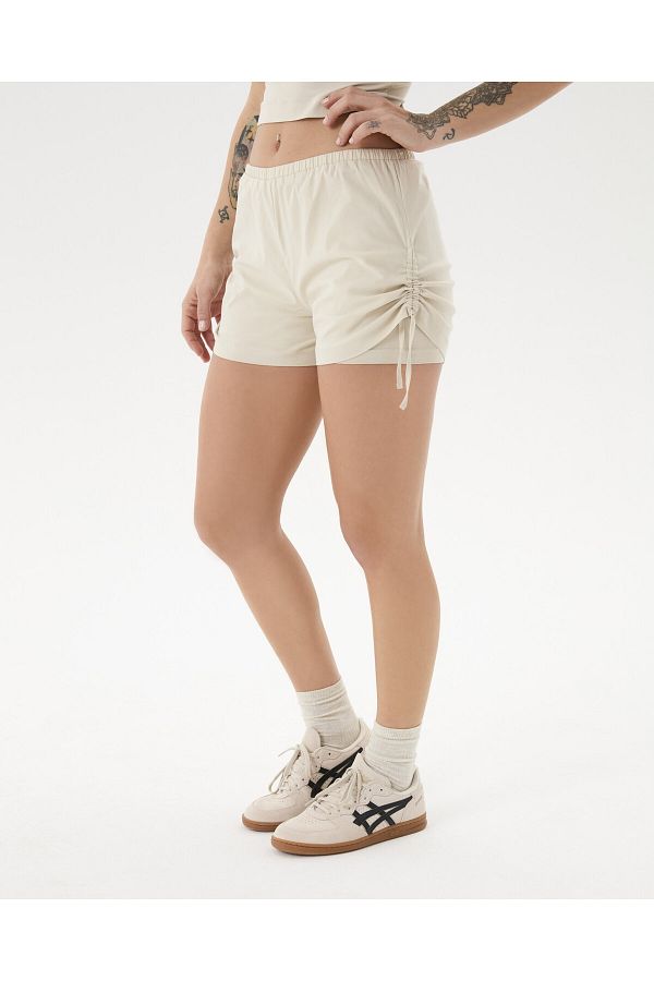 Ayma Active-Cream Double Layer Drawstring Shorts 1