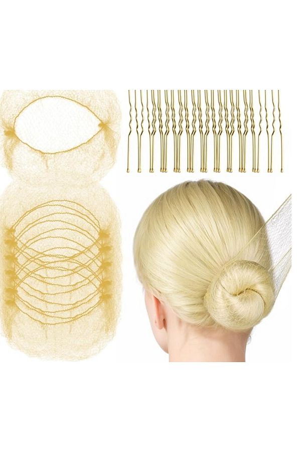 Nano Absolute-Yellow Bun Net Yellow 12-Pack Invisible Net 1
