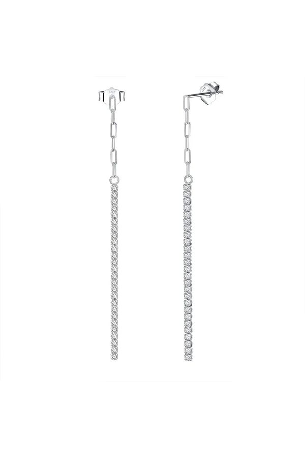 delis-Cercei Lungi Argint 925, Jw961, Model Elegant, Placati Cu Rodiu 1