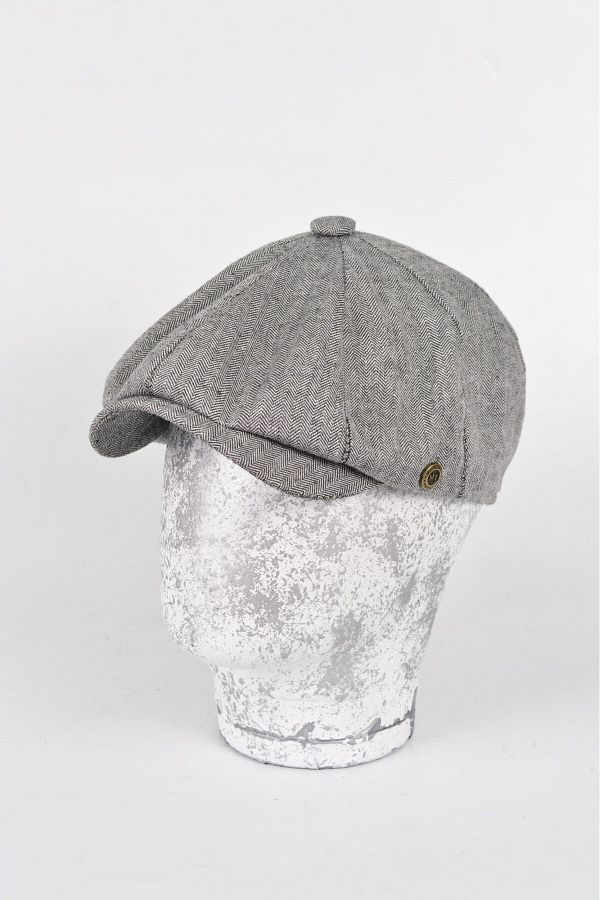 mercantoptan-Cotton Fabric Herringbone Summer Model British 8 Piece Cap Hat 1