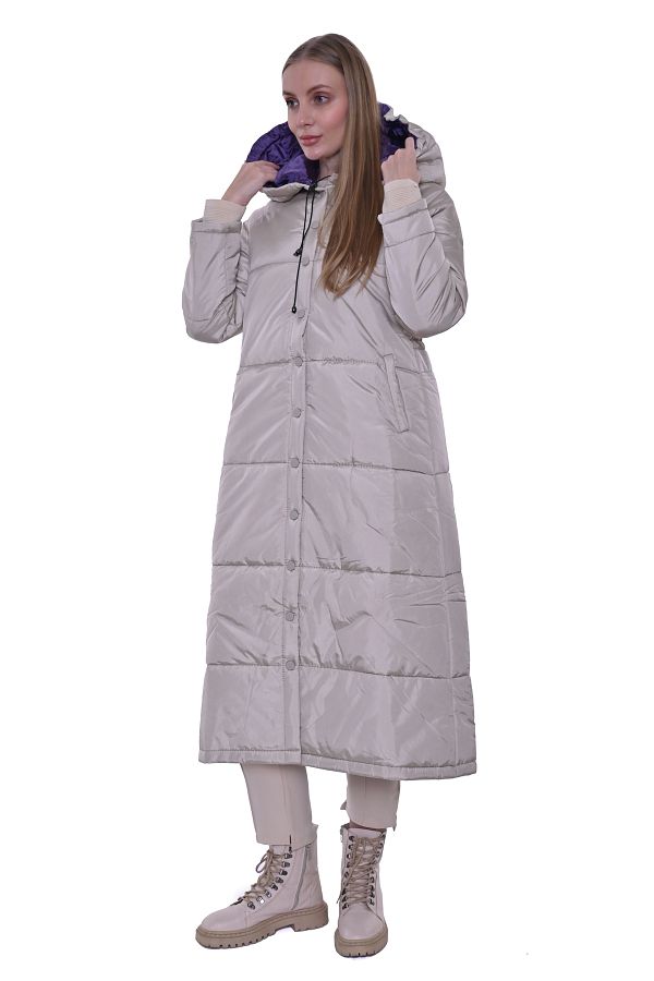 Invee-Beige Puffer Jacket Invee 6681 1