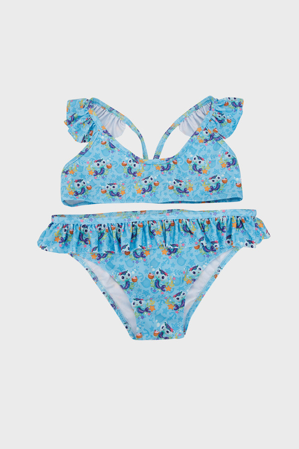 SLIPSTOP-Costum de bikini cu volane cu uscare rapidă cu imprimeu Mercat BIKINI SB pentru fete 2511120000 1