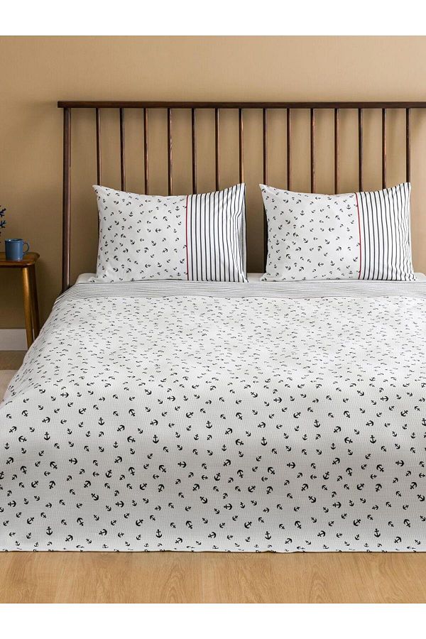 LC Waikiki-Lcw Home Mixed Anchor Patterned Double Pique Set 1