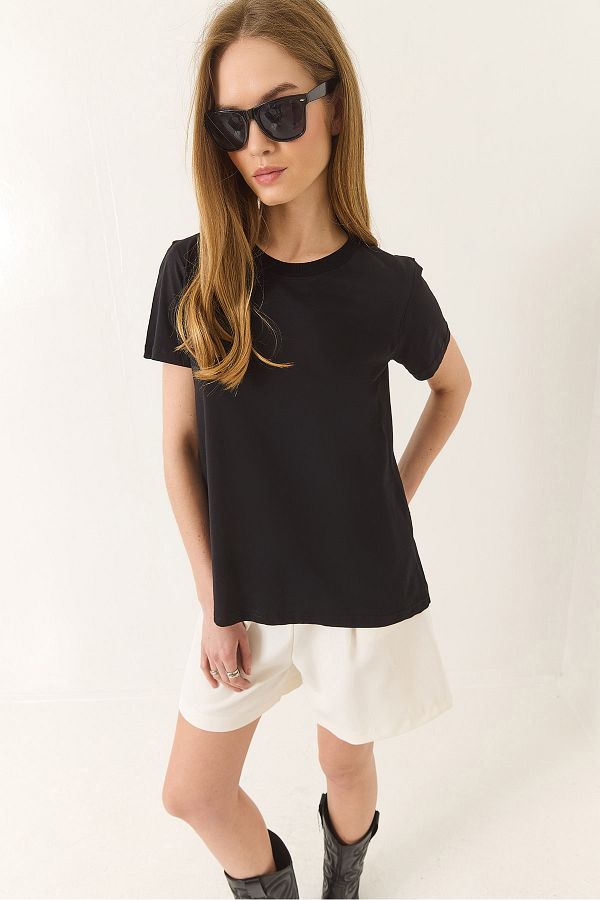 Bianco Lucci-100% Organic Cotton Women's Comfort Fit T-Shirt 60602049 1