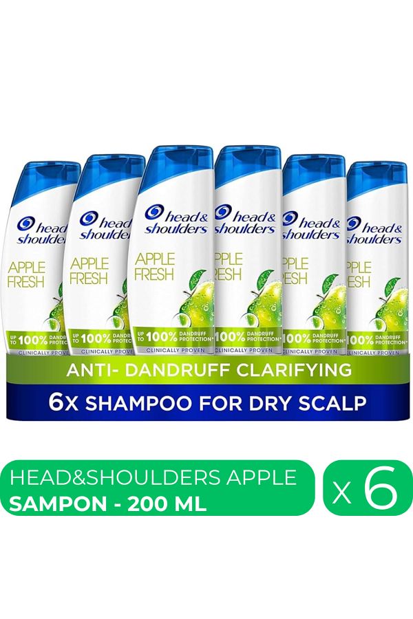 Head&Shoulders-Apple, sampon scalp uscat, 6 buc x 200 ml 1