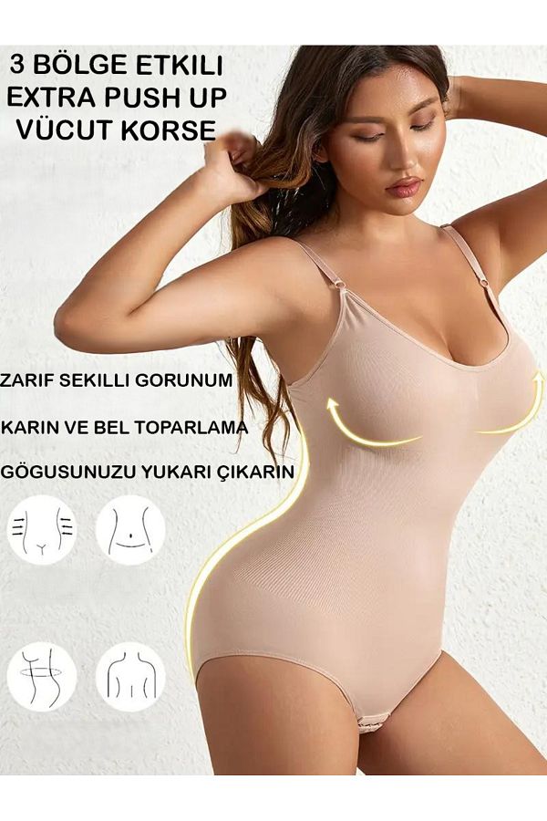 Sh Mağazacılık-Mamey 3 Zone Effect (Bottom Hook) Corset with Snap Fasteners (Zibin) 1