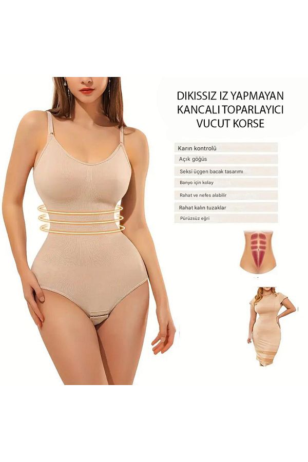 Sh Mağazacılık-Mamey 3 Zone Effect (Bottom Hook) Corset with Snap Fasteners (Zibin) 1