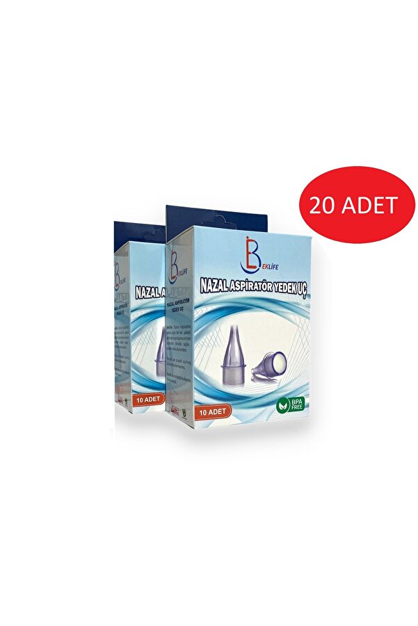 BekLife Nazal Burun Aspiratör Uyumlu Yedek Uç 2 Kutu (20 ADET)