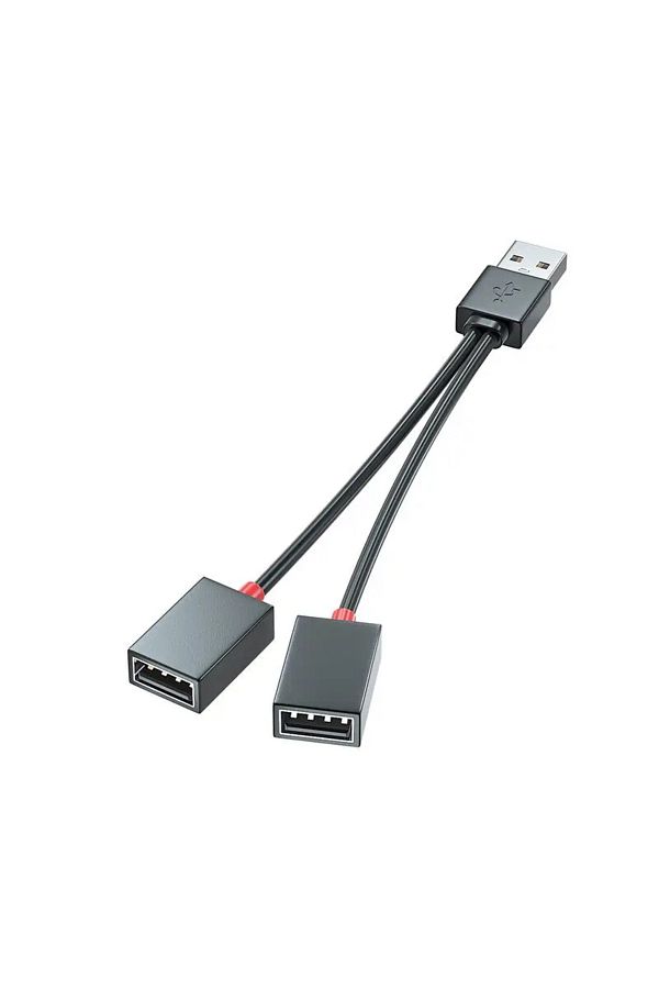 Choice-black Car Mounted 1 to 2 USB Branching Multi-functional Adapter for Mobile Phones, Tablets, and Exte 1