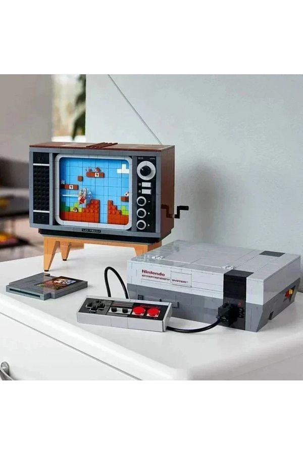 Choice-بدون صندوق، مخزون 2651 قطعة، وحدة تحكم ألعاب تلفزيونية سوبر NES طراز 71374، مكعبات بناء وحدات Moc، مكعبات عمل 1