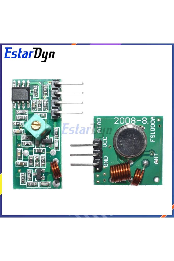 Estardyn-ASK 433Mhz RF Wireless Transmitter Module and Receiver Kit 5V DC For Arduino Raspberry P... 1