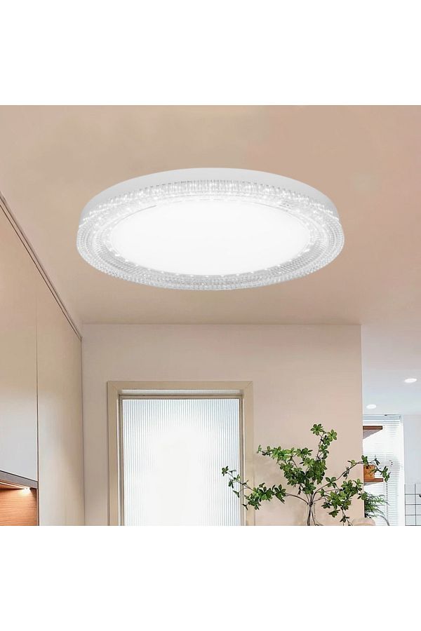 IRALAN-Cold White 30CM(48W) WHITE IRALAN Ultra-thin Round Crystal Ceiling Light Neutral White Cool White W 1