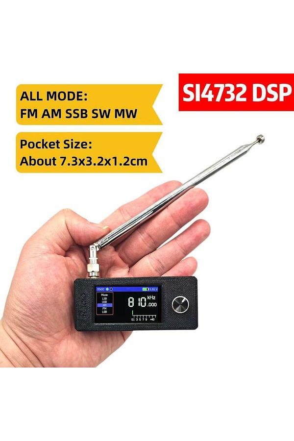 Choice-Amnvolt Ats Mini V2 Si4732 Radio Pocket Dsp Radio Receiver Fm Am Mw Sw Ssb Lsb Usb, Upgraded Vers... 1