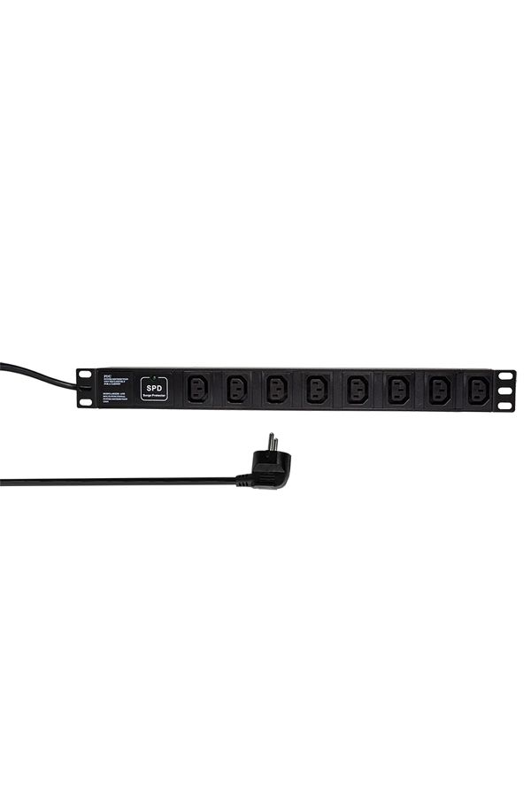 LogiLink-PDU Logilink 1U pentru rack 19 inch PDU8A01, 8 prize IEC, intrare Schuko, max 16 A 1