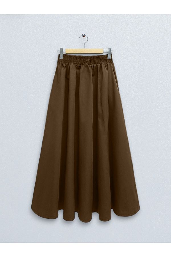 Kukini-Poplin Skirt with Elastic Waist 1