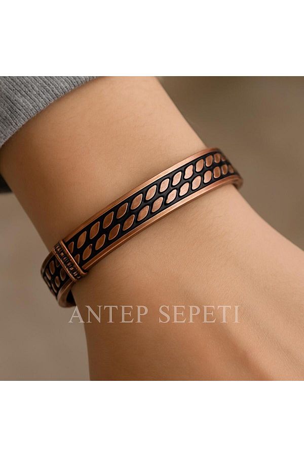 ANTEPSEPETİ-Bracelet with Copper Double Twist Model 1