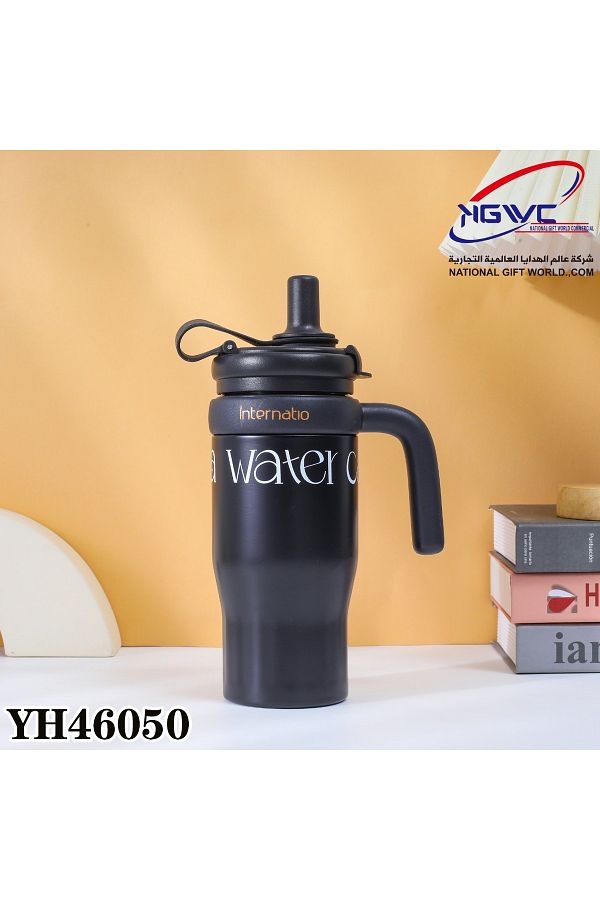KAZUKO-Large capacity mug with straw, capacity keeps hot and cold for 24 hours, straw, 1