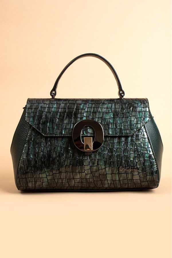 VOSTRO-Handmade Italian Style 100% Real Genuine Leather Women's Long Strap Lockable Handbag - Vostro20219 1