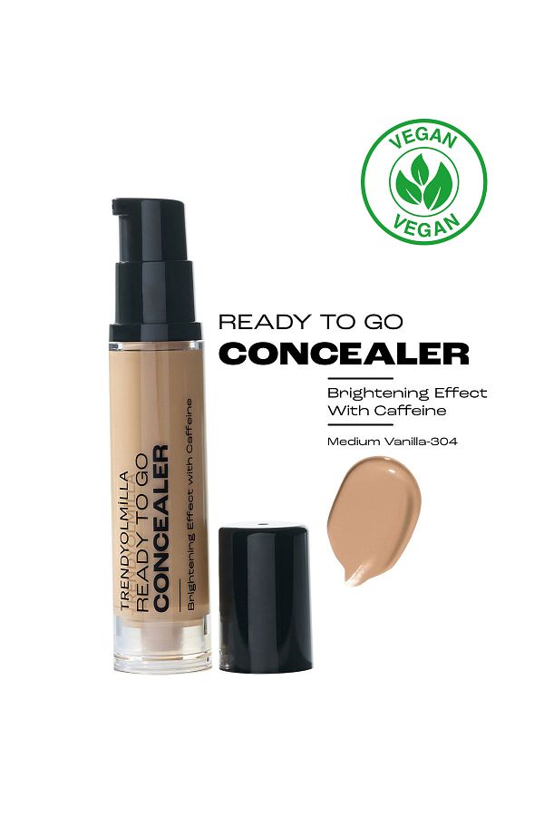 Trendyolmilla Beauty-Glänzende und feuchte mittelgroße Vanille mit Koffein – Finisher-Concealer TKZAW25KT00001 1