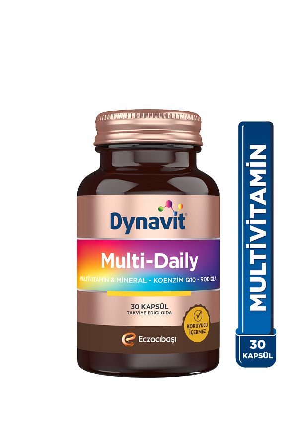 Dynavit-30 كبسولة يومية متعددة - إنزيم Q10، مستخلص الروديولا والفيتامينات المتعددة 1