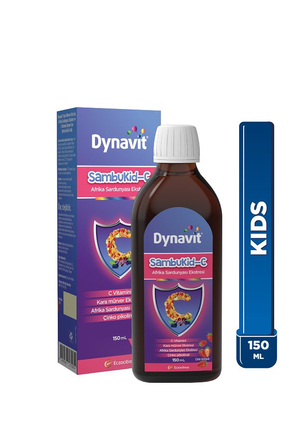 Dynavit-Sambukid-C Syrup - 150 ml Black Elderberry Extract with Vitamin C and Zinc African Geranium Extract 1