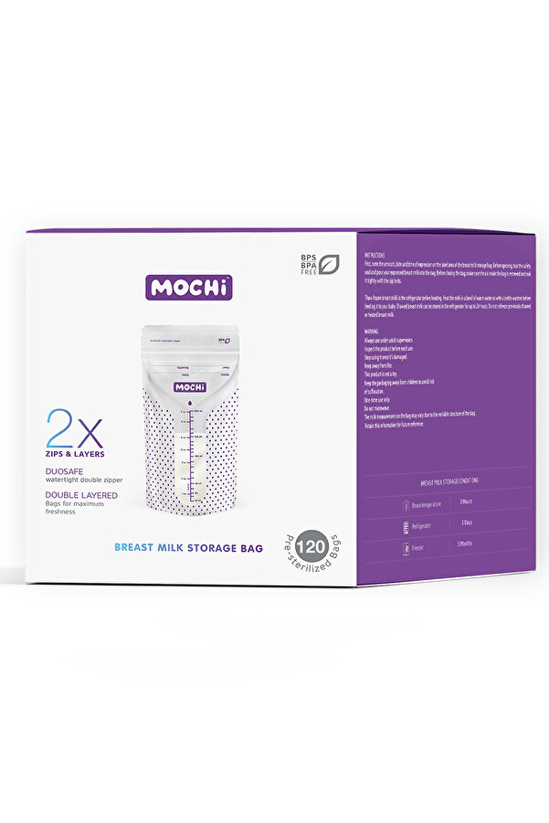 Mochi Anne Sütü Saklama Poşeti 120 Adet