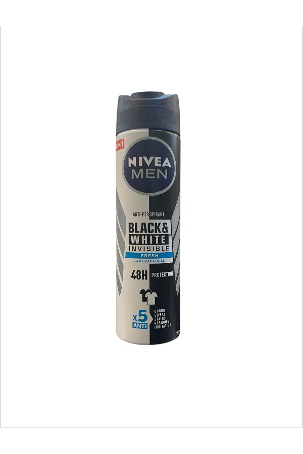 NIVEA-NIVEA Men Invisible Black & Wet Fresh Deodorant Spray 150ml 1