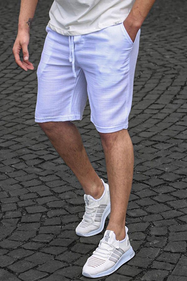 Bio Baumwolle WeiÃƒÂŸe Shorts Herren Baumwolle Leichte Sommer