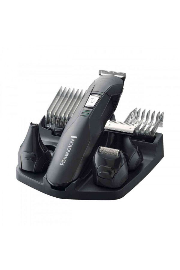 Remington-Complete Set Clipper Remington PG6030 Battery 4 Heads 2 Self-Sharpening Combs 1